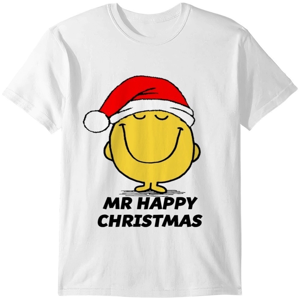 Mr Happy Christmas Funny Holiday Graphic Novelty Retro Gift Unisex T-Shirt